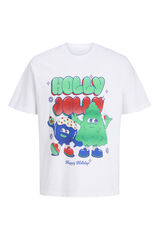 Jack & Jones Junior short sleeve Christmas T-shirt  white