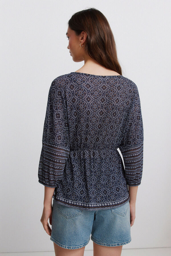 Springfield Batwing sleeve T-shirt blue