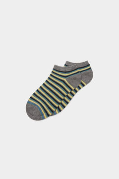 Springfield Micro-stripe ankle socks gray