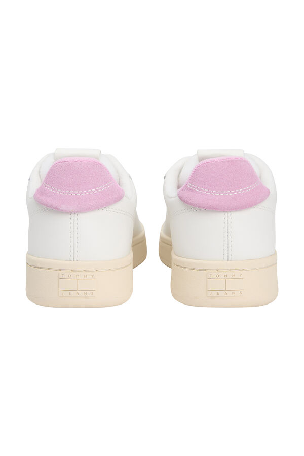 Tommy Jeans Zapatillas de mujer en color blanco con bandera de Tommy Jeans. blanco