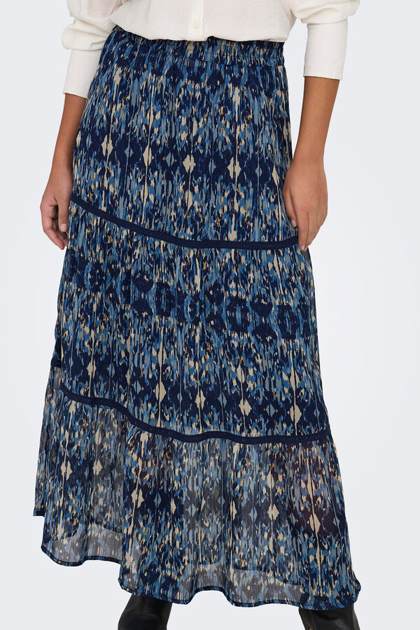 Springfield Long printed skirt plava