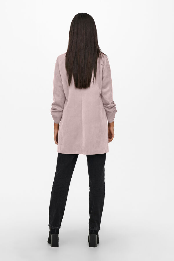 Only Casaco de camur&ccedil;a rosa