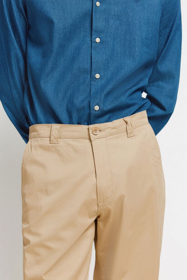 Springfield Lightweight straight fit trousers grey