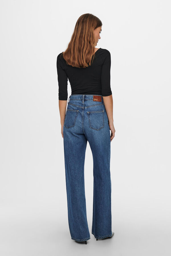 Only Jeans wide azul