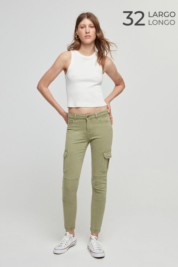 Springfield Cargo trousers with side pockets zelena