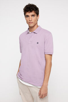 Springfield Basic piqué polo shirt purple