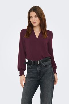 Only Blusa manga larga frunces