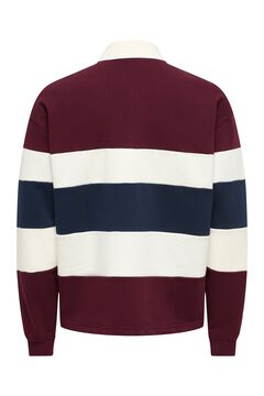 Only & Sons Sudadera cuello polo color block