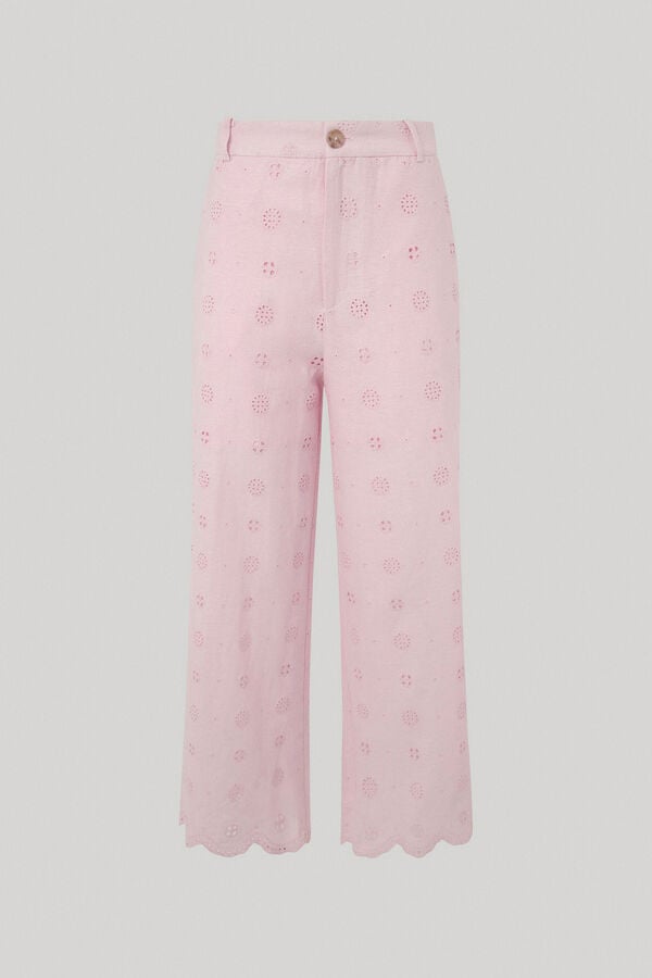 Springfield Dory linen trousers pink