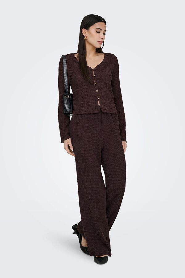 Only Strickjacke mit Struktur Nude