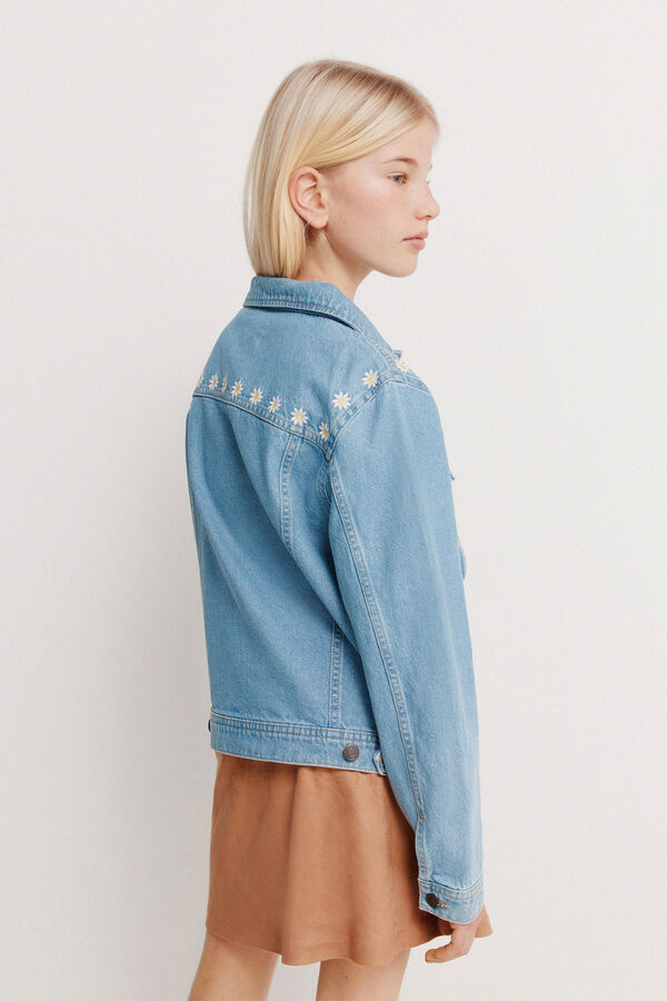 Springfield Kids Trucker denim ni&ntilde;a margaritas azul