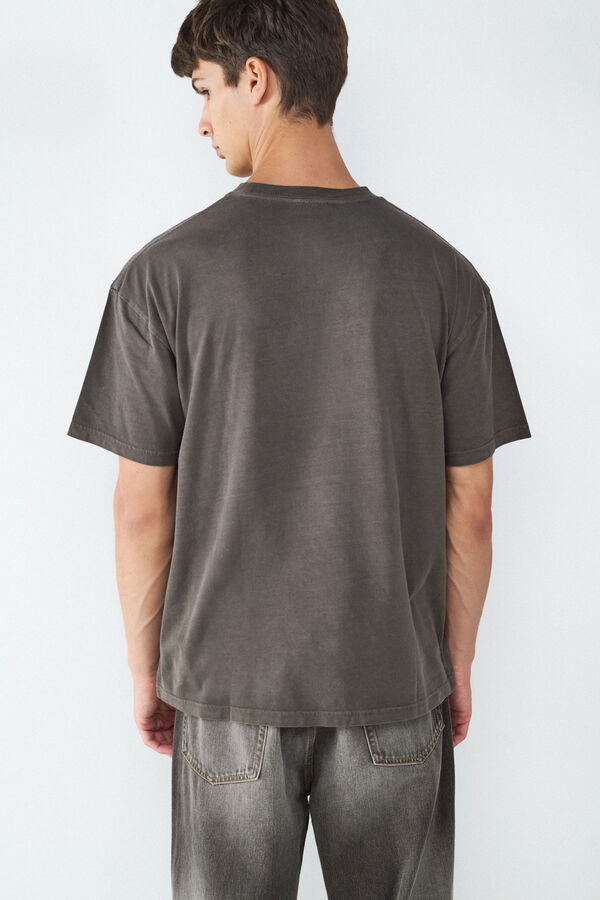 Balmohk Relaxed, washed-effect short sleeve T-shirt nude