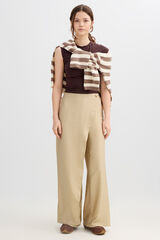 Inside Pantal&oacute;n pareo bot&oacute;n blanco