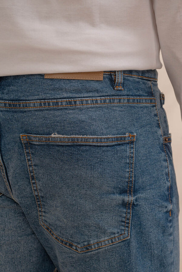 Celopman Calça Jeans Slim Básica azul