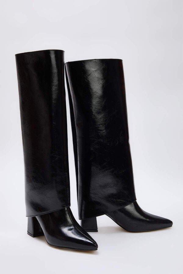 Trendyol Botas de cano alto 2 em 1 preto