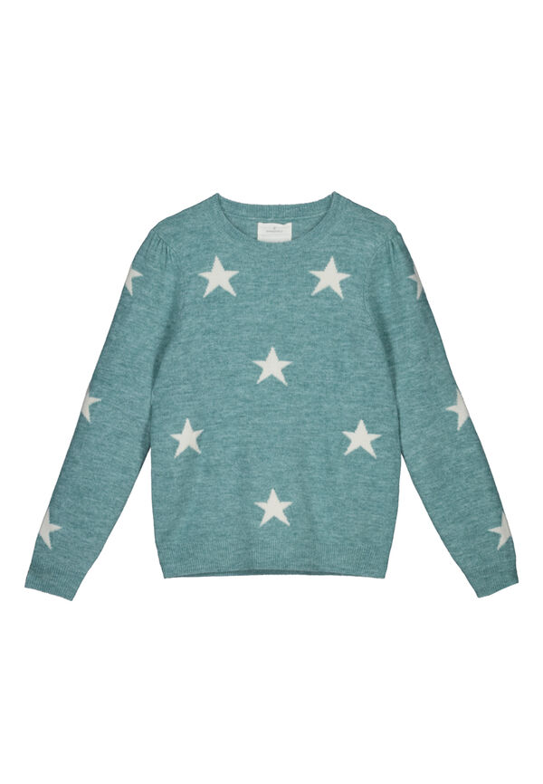 Springfield Stars intarzija džemper plava