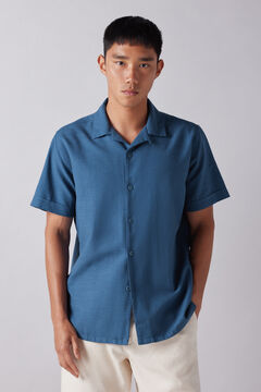 Springfield Rustic short-sleeved shirt blue