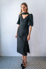 Cul Sac Vestido escote pico negro