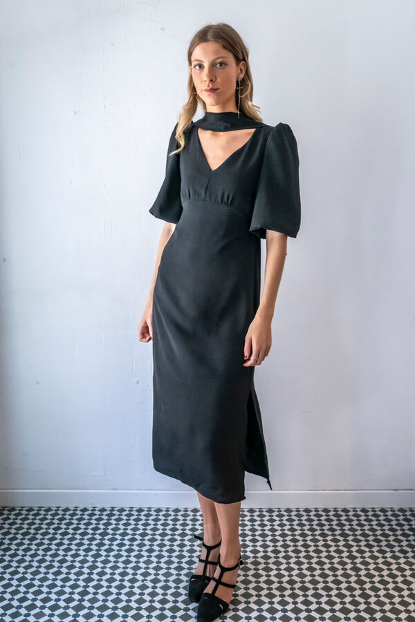 Cul Sac Vestido escote pico negro