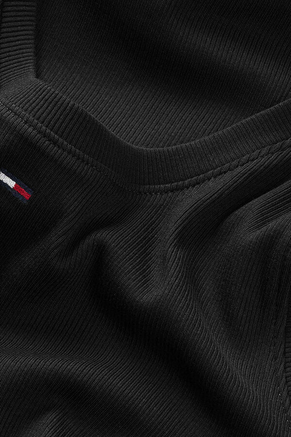 Tommy Jeans T-shirt slim de al&ccedil;as preto