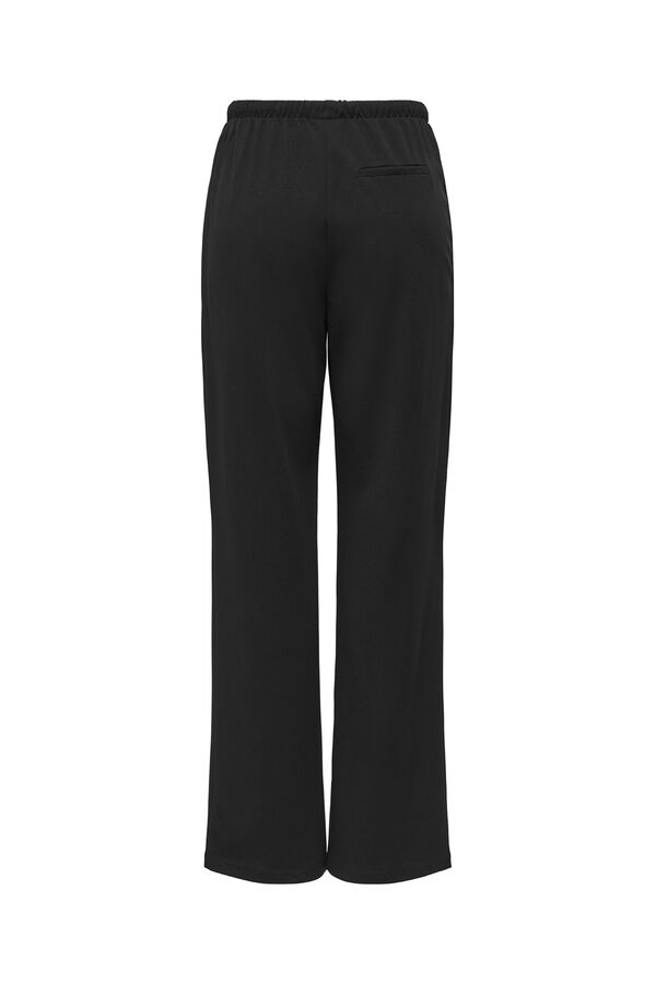 JDY Pantalón recto fluido negro