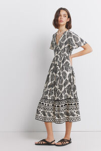 Springfield Printed midi shirt dress