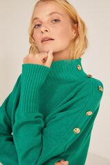 Springfield Pullover mit Knöpfen an der Schultern grün