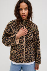 Jack & Jones Chaqueta teddy leopardo tostado