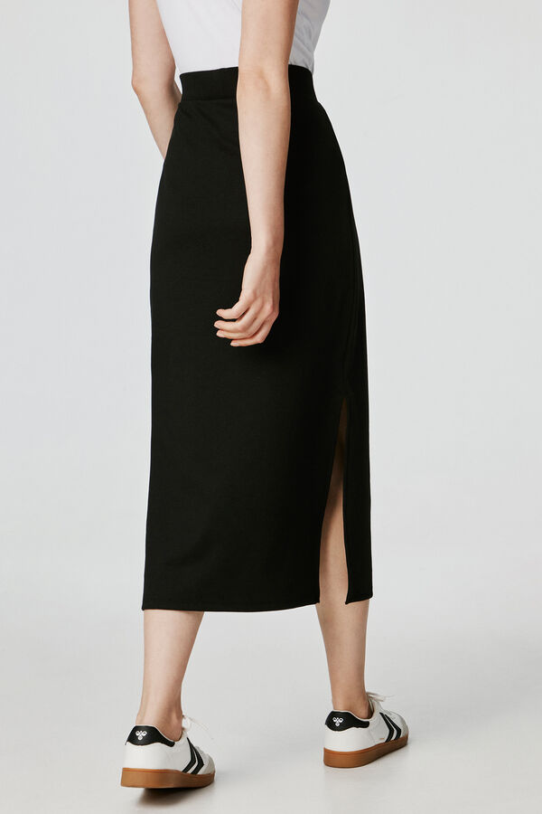 Springfield Midi skirt with elasticated waist crna