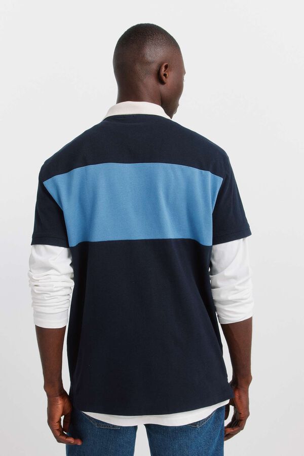 Springfield Piqu&eacute; regular fit polo blue