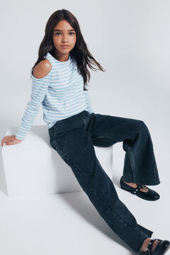 Springfield Kids Camiseta rib hombros descubiertos ni&ntilde;a