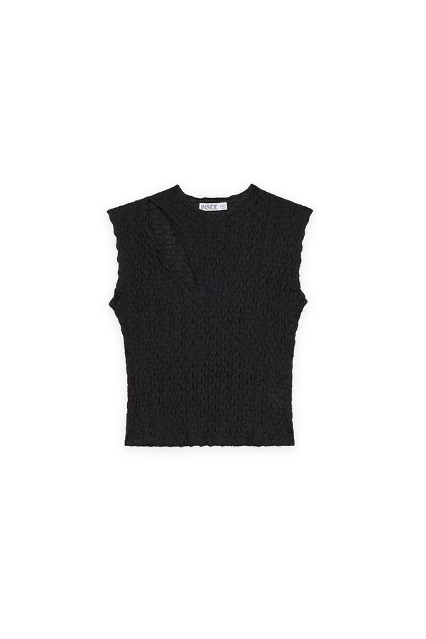 Springfield Textured cut-out top black