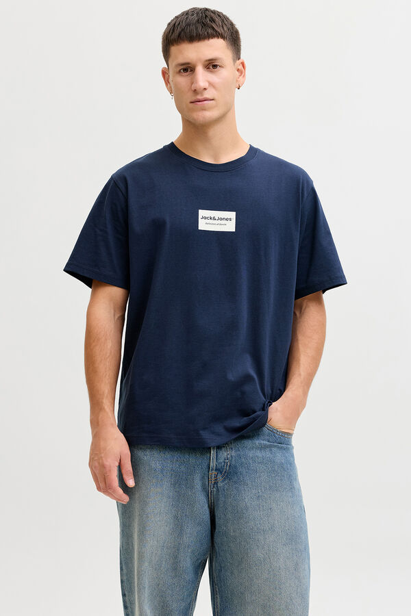 Jack & Jones Cotton short sleeve T-shirt blue