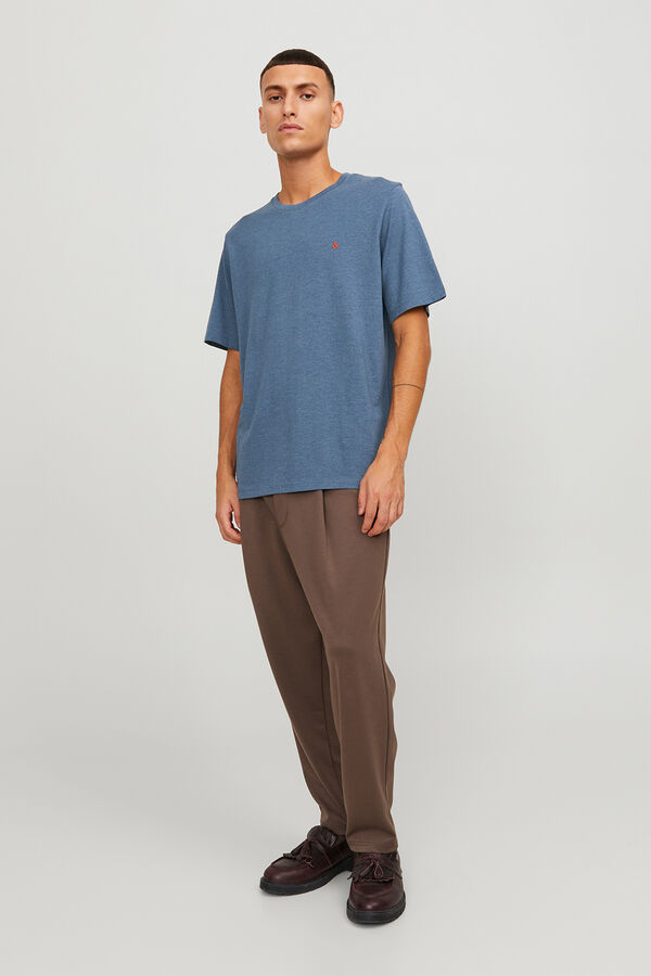 Jack & Jones T-shirt b&aacute;sica regular fit azul