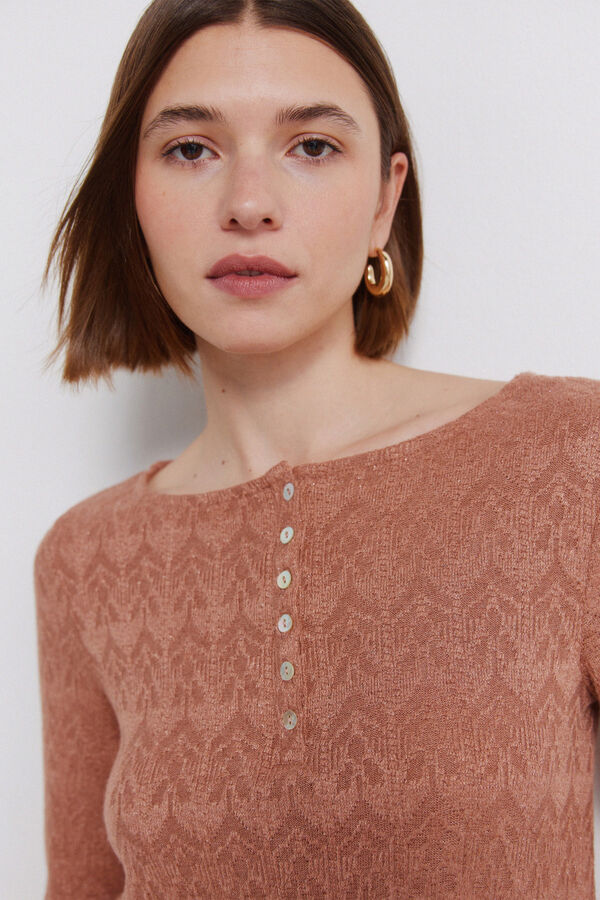 Springfield Wavy finish T-shirt pink