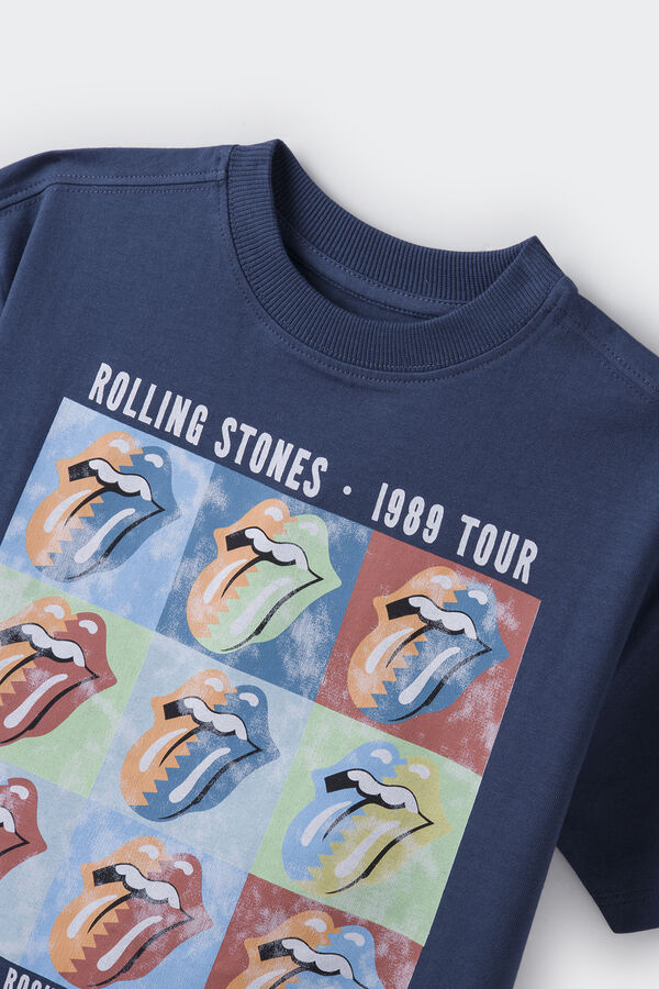 Springfield Camiseta Rolling Stones niño estampado azul