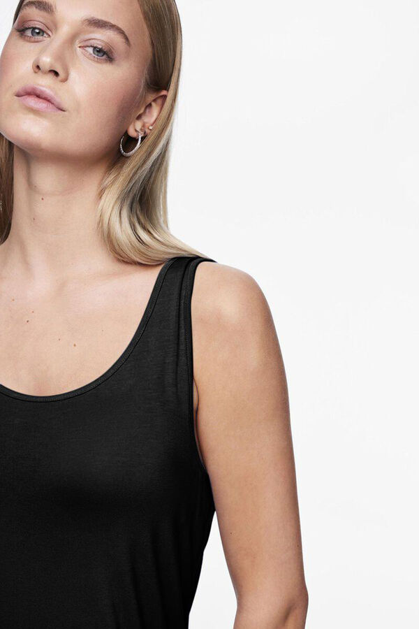 Pieces Vestido largo fluido negro