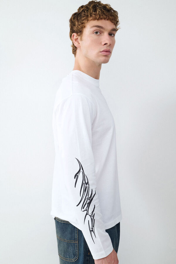 Balmohk long sleeve print t-shirt white