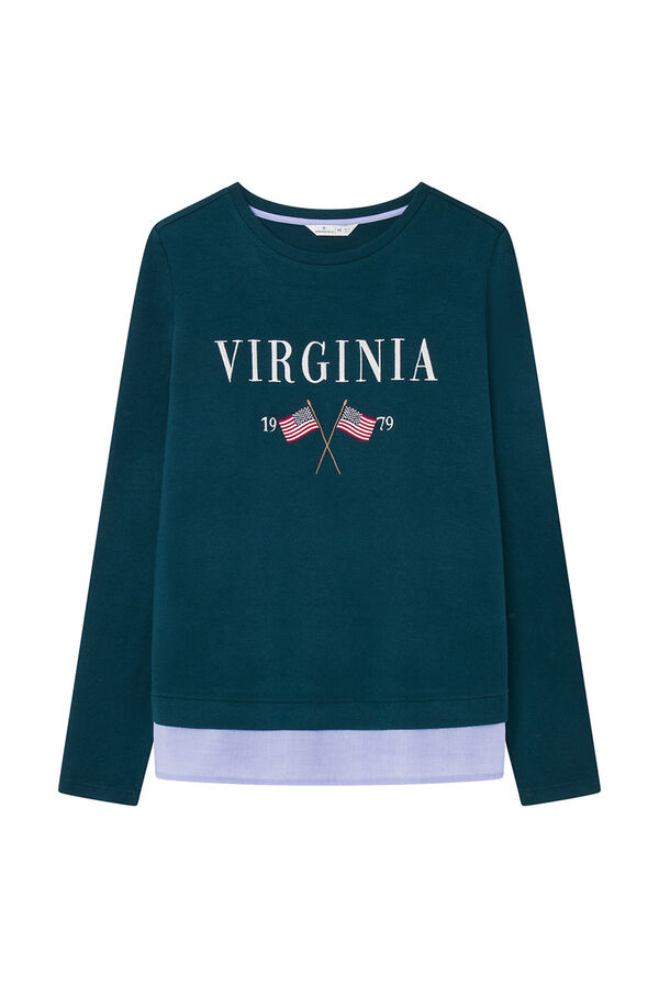 Springfield „Virginia” kétanyagú póló zöld