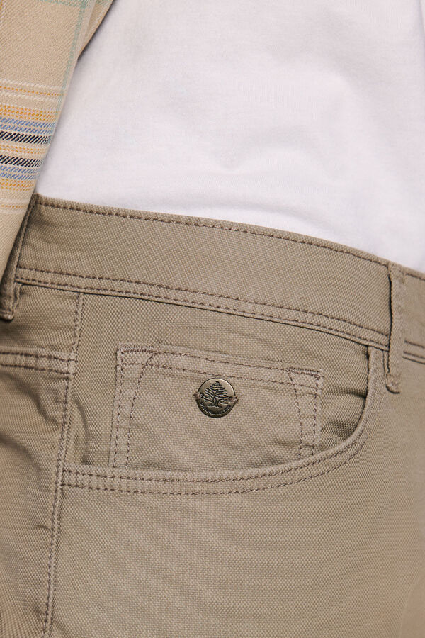 Springfield Pantalon coloré coupe slim couleur