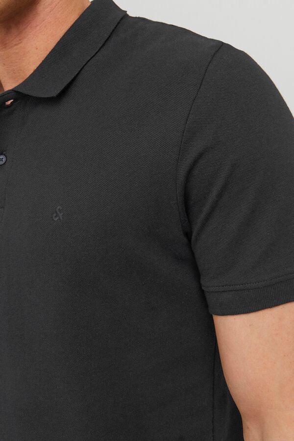 Jack & Jones Piqu&eacute; slim fit polo shirt black