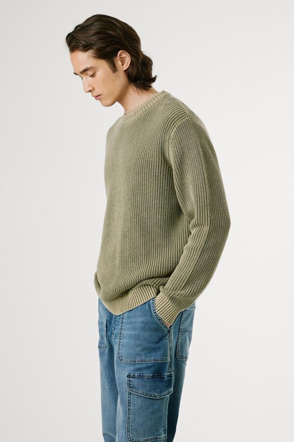 Pepe Jeans Su&eacute;ter de gola redonda com ajuste regular verde