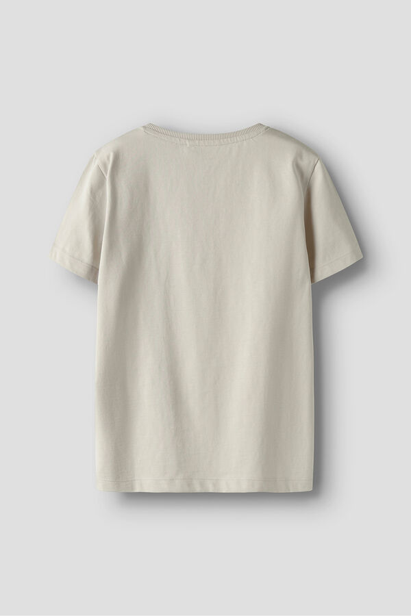 Name It Camiseta de calavera beige