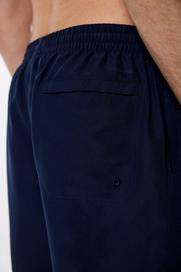 Springfield Plain swim shorts with logo blue