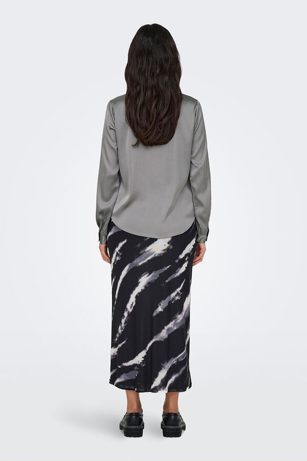 JDY Camisa satinada gris