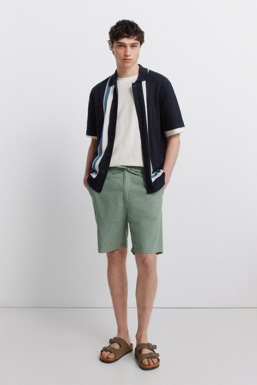 Bermuda lino comfort slim fit
