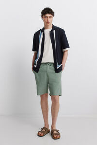 Springfield Bermuda em linho comfort slim fit