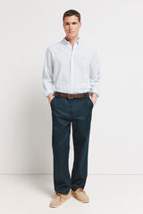 Springfield Straight relaxed fit trousers blue