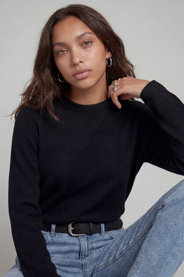JJ REBEL Regular knit jumper noir