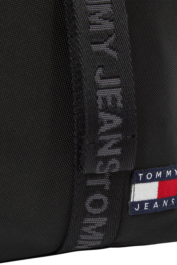 Springfield Tote-Bag Miniformat Tommy Jeans für Damen mit Magnetverschluss schwarz